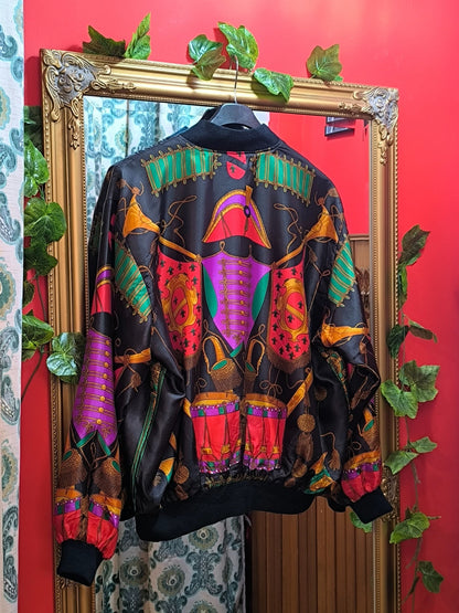Unisex Vintage Jacob De Julia Print Bomber Jacket