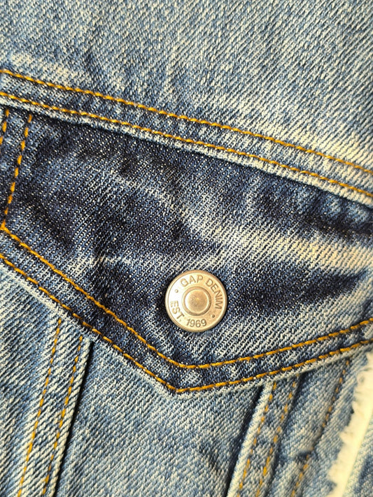 Classic Mid-Wash Sherpa Denim Jacket – GAP Denim