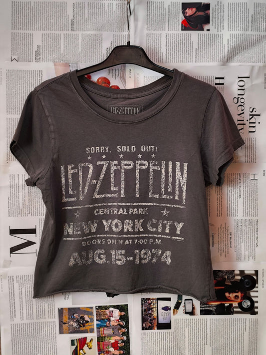 Led Zeppelin “Central Park 1974” Cropped Band T-Shirt