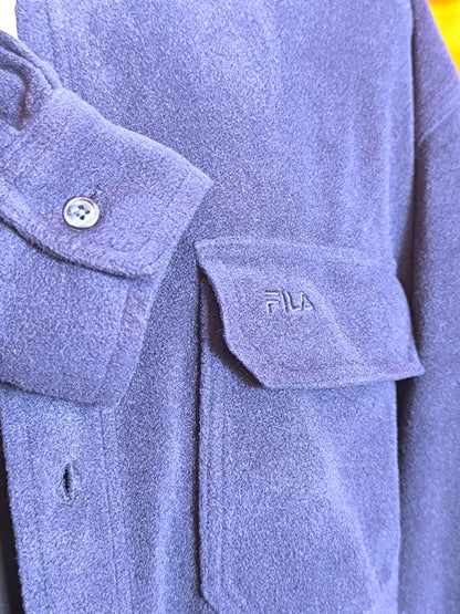 Vintage FILA IceTech Fleece Overshirt – Navy Blue