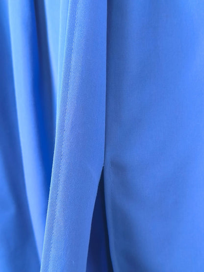 Vintage Lady Mohr Pleated Midi Skirt in Electric Blue