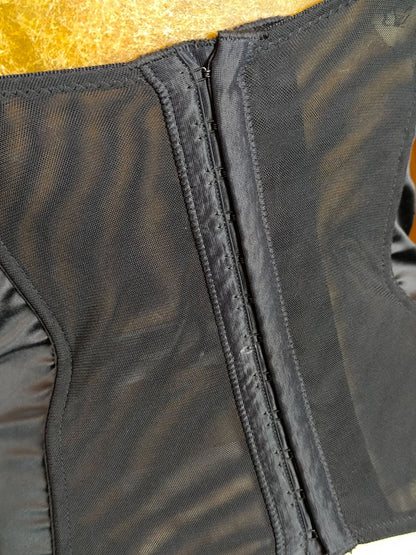 Y2K Playboy Satin & Lace Corset with Garters