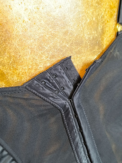 Y2K Playboy Satin & Lace Corset with Garters