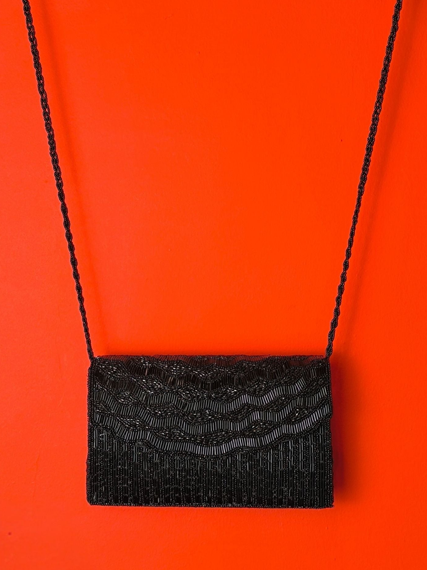 Black Beaded Evening Bag - Late 90s–Early 2000s