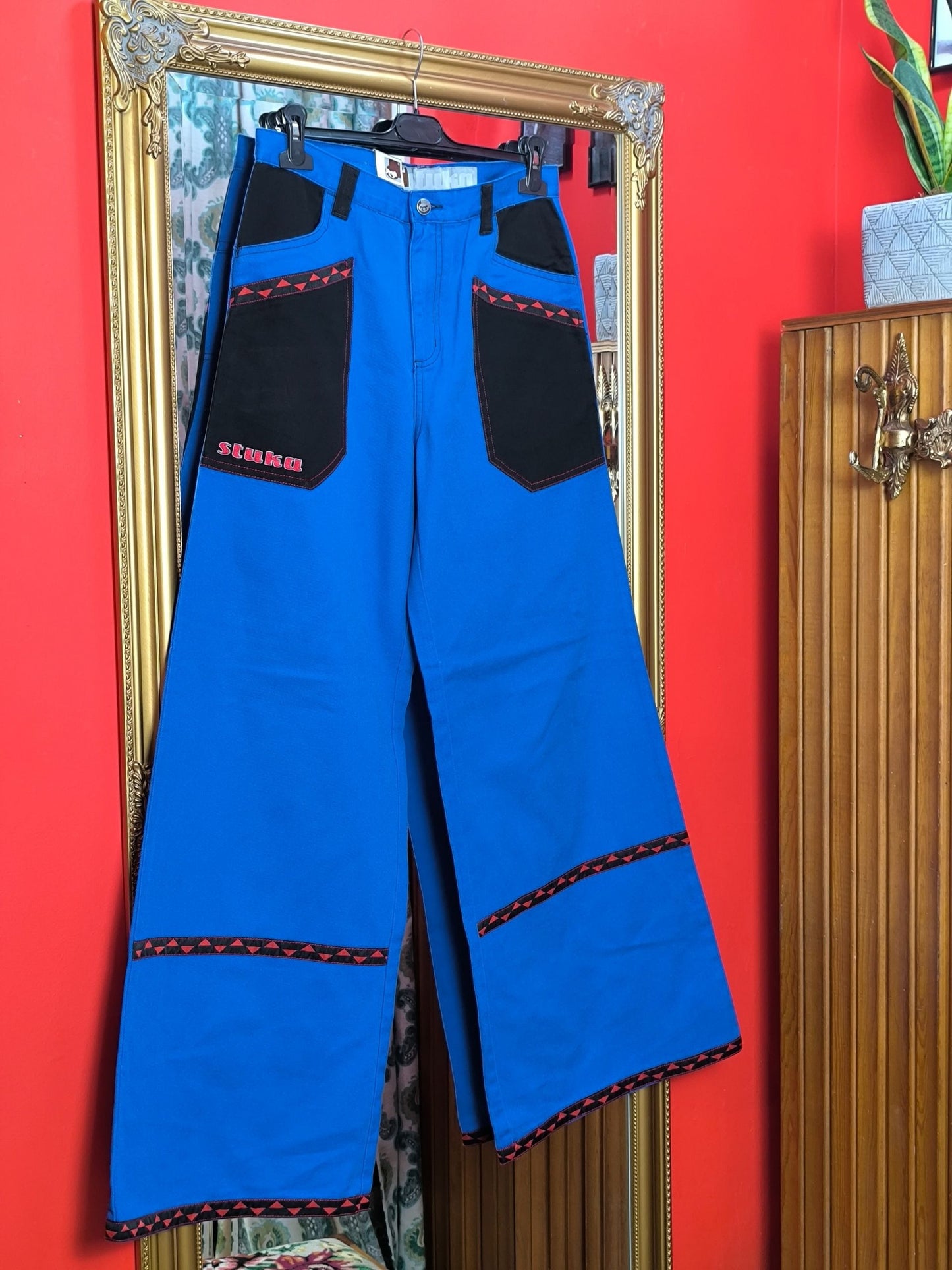 Deadstock Stuka Blue Wide Leg Baggy Pants – 90s–Early 2000s Original Skate Streetwear