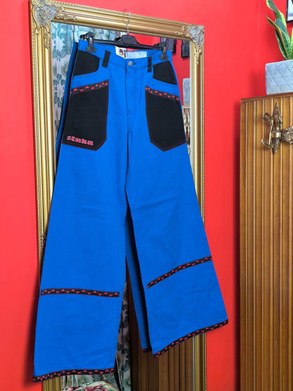 Deadstock Stuka Blue Wide Leg Baggy Pants – 90s–Early 2000s Original Skate Streetwear