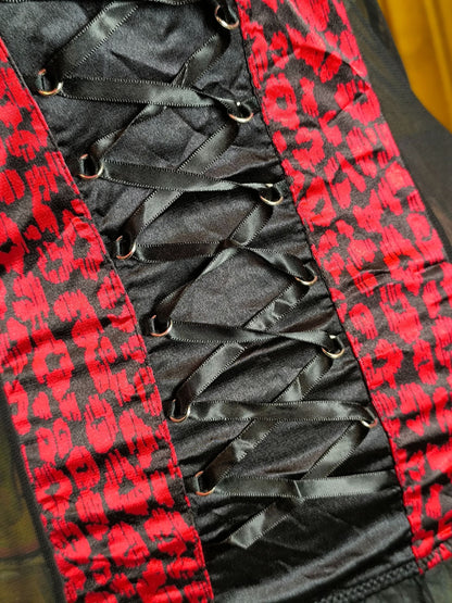 Playboy Black Red Satin & Mesh Corset – Y2K Era