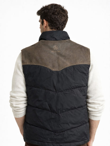 Mercedes-Benz Vintage Down & Leather Puffer Gilet