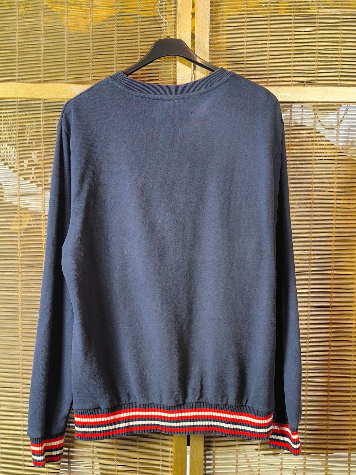 Ellesse Navy Sweatshirt – Retro Revival Logo & Striped Hems (2010s)