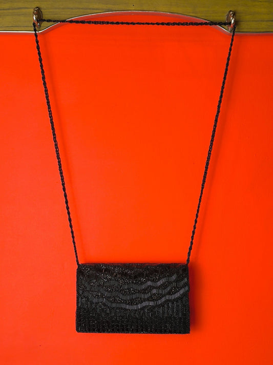 Black Beaded Evening Bag - Late 90s–Early 2000s
