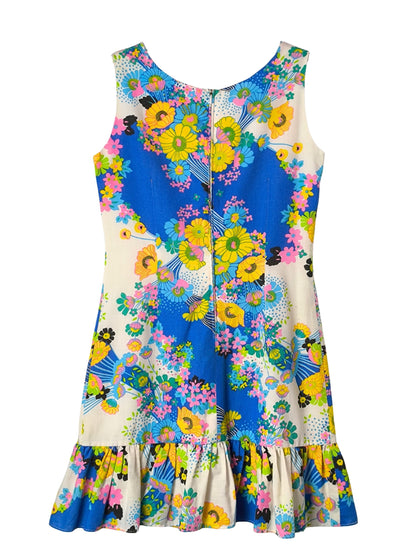Psychedelic Floral 70s Sleeveless Dress – Diolen by DuPont