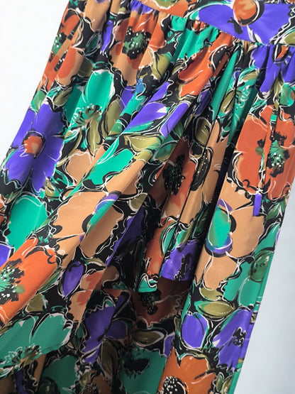 Vintage Floral Midi Skirt – L'Ultima Linea