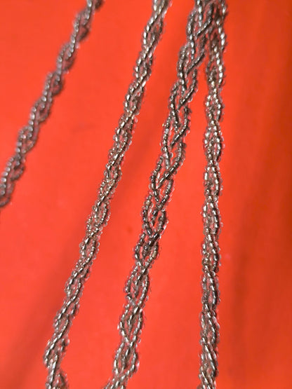 Vintage 1980s–1990s silver beaded evening bag