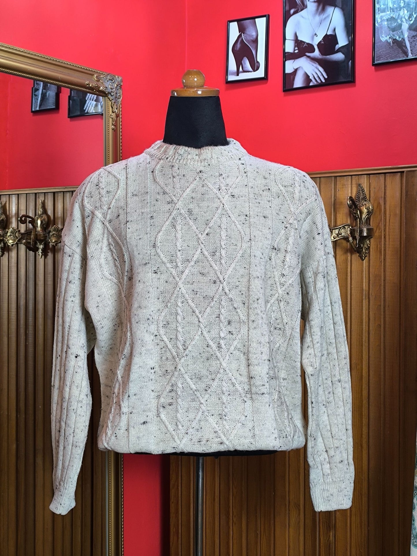 Vintage Grand Central Speckled Knit Sweater