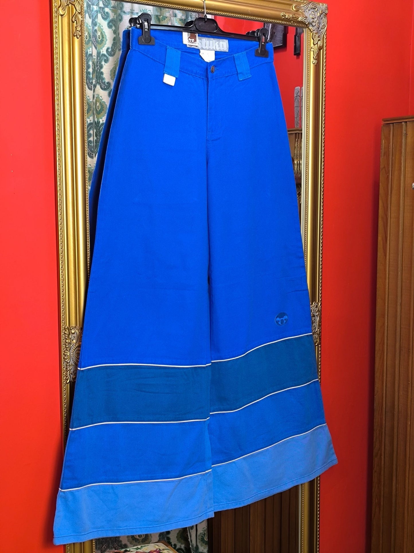 Deadstock Stuka Blue Wide Leg Baggy Pants – 90s–Early 2000s Original Skate Streetwear