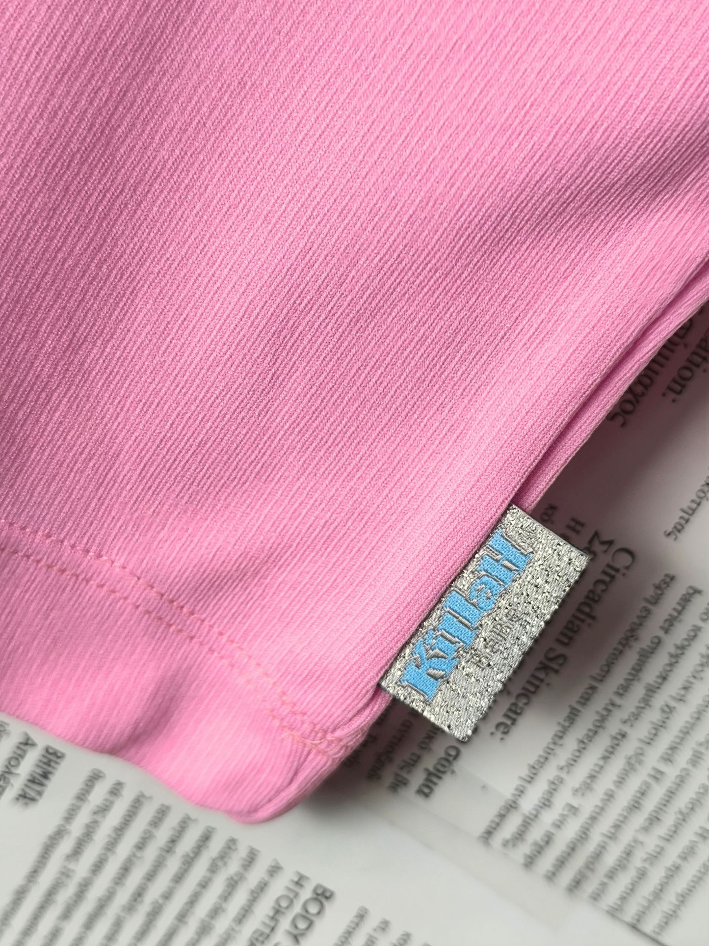 Deadstock Y2K Killah Babe Reflective Stripe Crop Tank Top - Pink