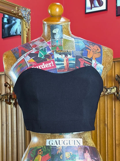 Bardot Black Structured Corset / Bustier Top