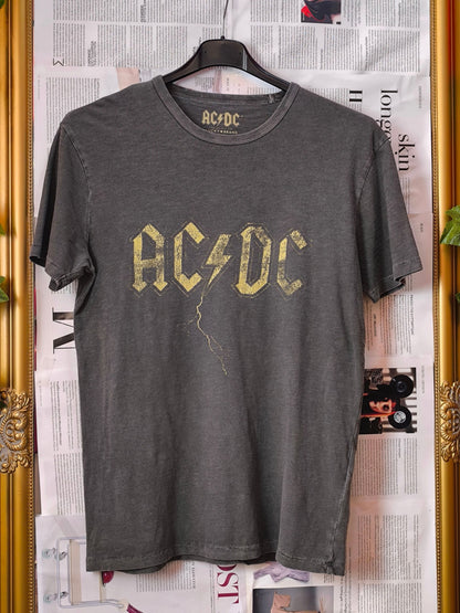 AC/DC x Lucky Brand Band T-Shirt – Washed Grey / Size S