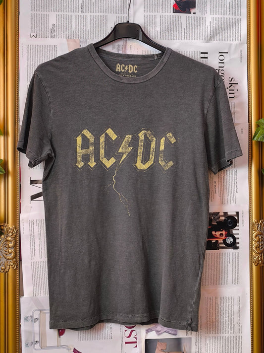 AC/DC x Lucky Brand Band T-Shirt – Washed Grey / Size S