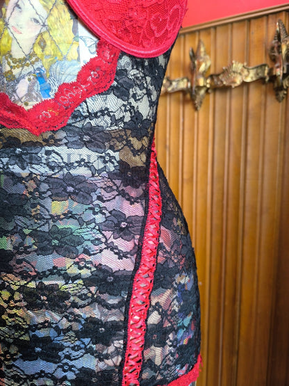 Y2K Black & Red Lace Slip Dress – Just Sexy Lingerie