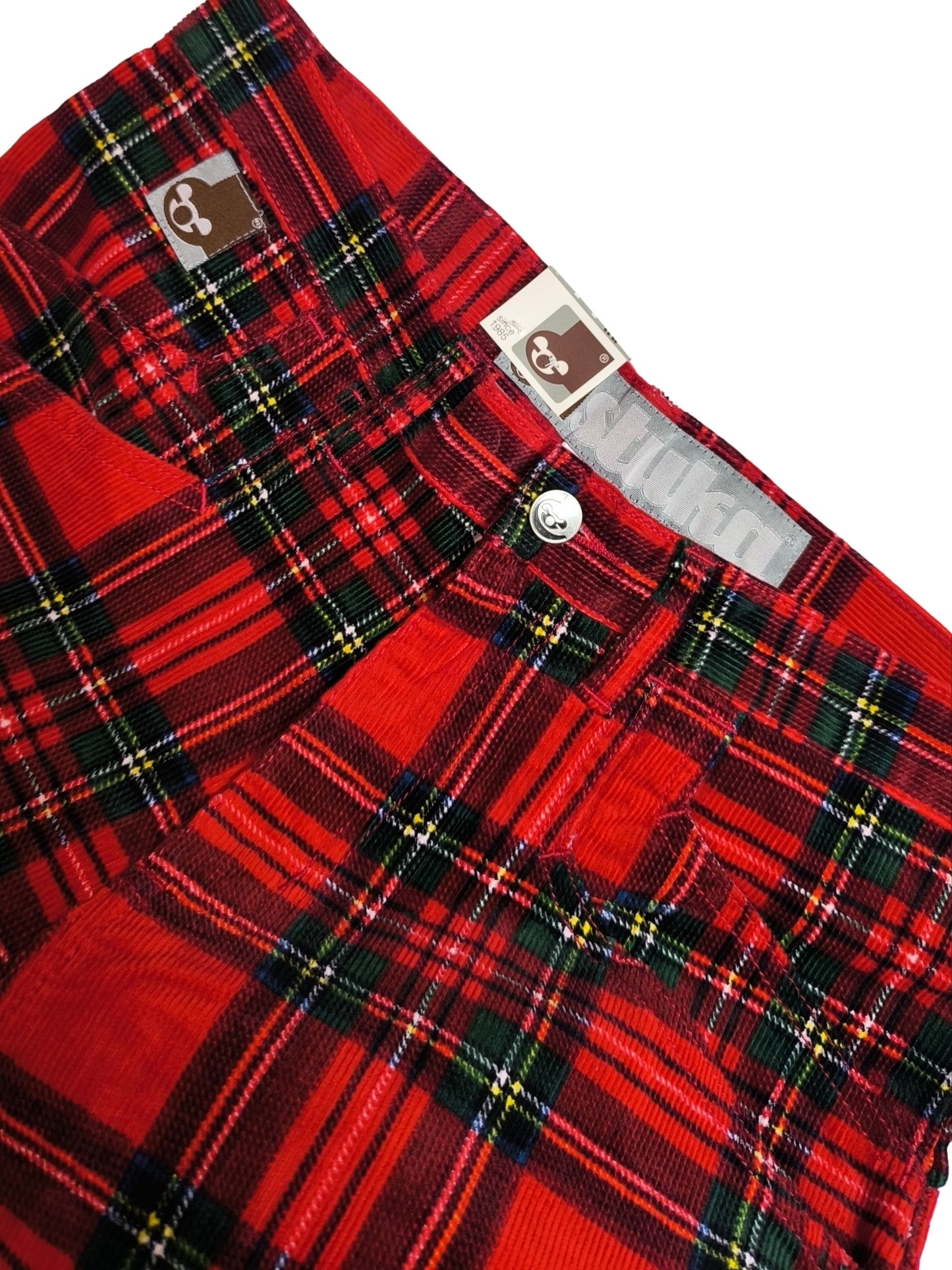 Deadstock STUKA Y2K Wide Leg / Baggy Tartan Corduroy Cargo Pants
90s – Early 2000s Original Streetwear
