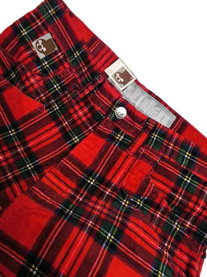 Deadstock STUKA Y2K Wide Leg / Baggy Tartan Corduroy Cargo Pants
90s – Early 2000s Original Streetwear