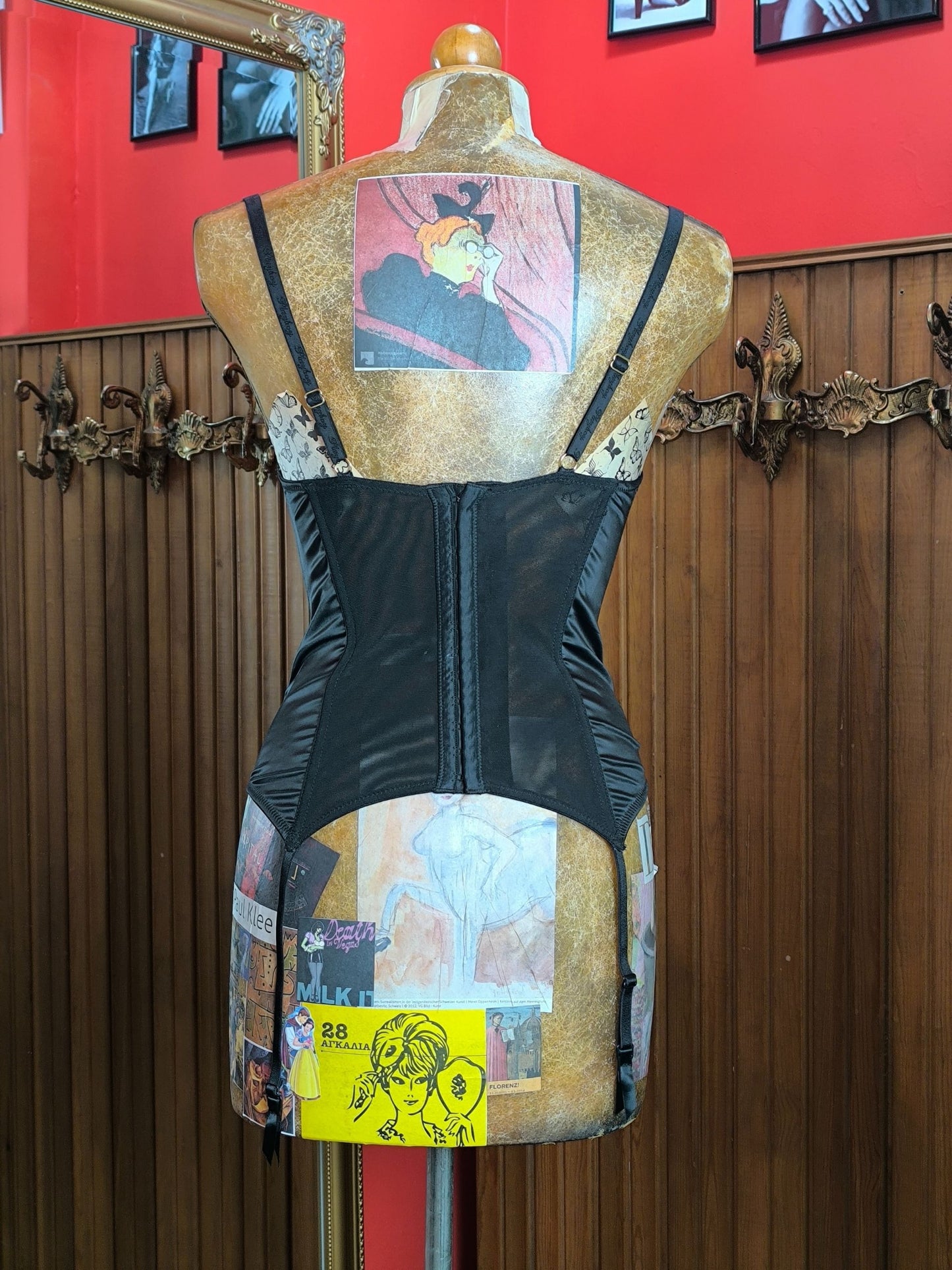 Y2K Playboy Satin & Lace Corset with Garters