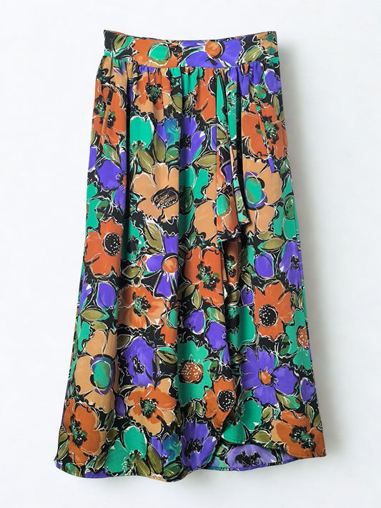 Vintage Floral Midi Skirt – L'Ultima Linea