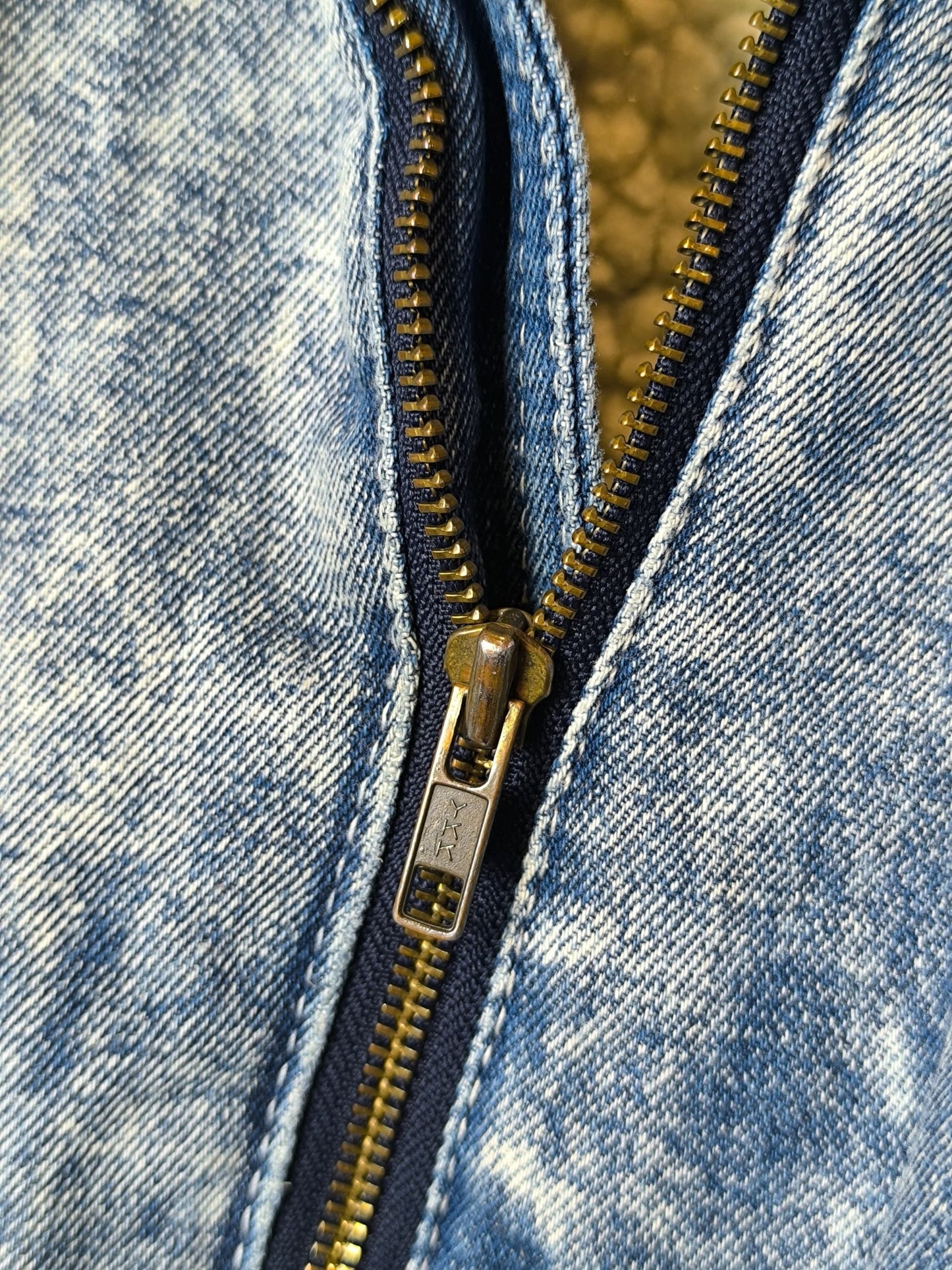 Unisex Acid-Wash Vintage Sherpa Denim Jacket