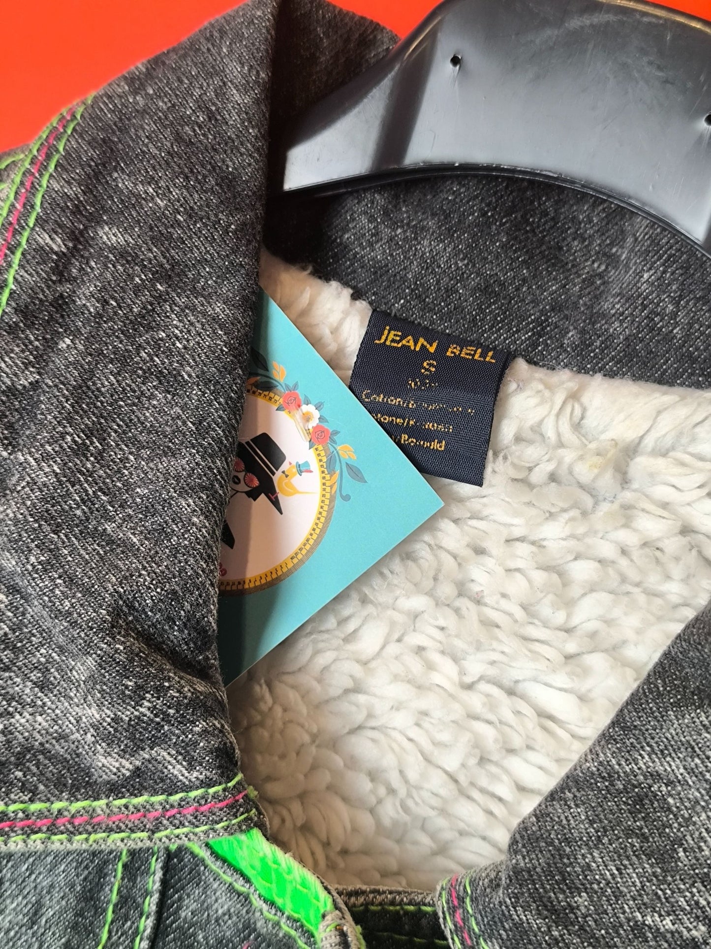 Neon Acid-Wash Sherpa Denim Jacket – Jean Bell (Late 80s/90s)