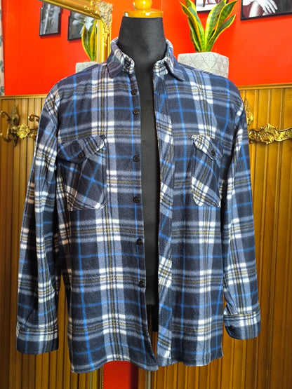 Blue Checked Fleece Shirt