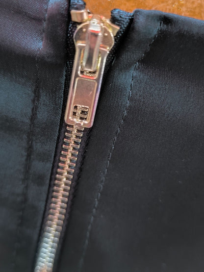 Deadstock Showpo “Boy Better Know” Black Satin Corset Top