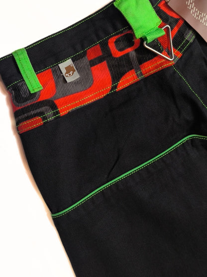 Deadstock Stuka Black Wide Leg Baggy Pants – 90s–Early 2000s Original Skate Streetwear
