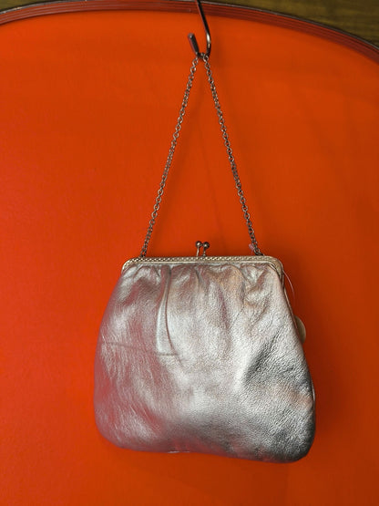 Vintage Silver Evening Bag with Matching Coin Purse