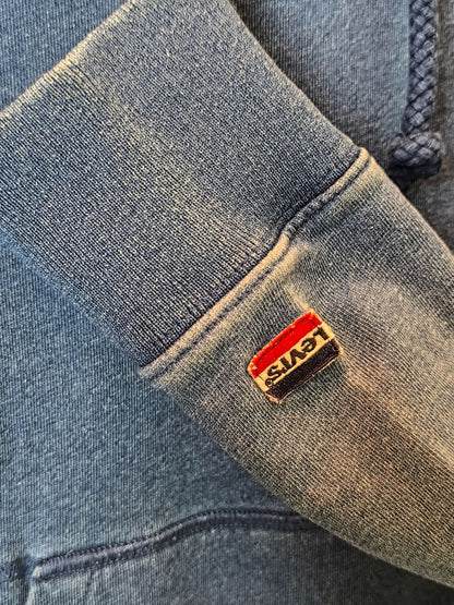 Levi’s Blue 100% Cotton Hoodie with Kangaroo Pocket