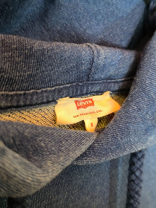 Levi’s Blue 100% Cotton Hoodie with Kangaroo Pocket