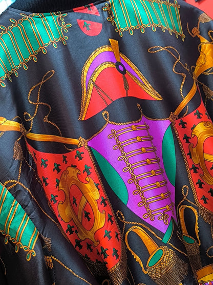 Unisex Vintage Jacob De Julia Print Bomber Jacket